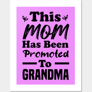 This Mom Has Been Promoted To Grandma Posters and Art